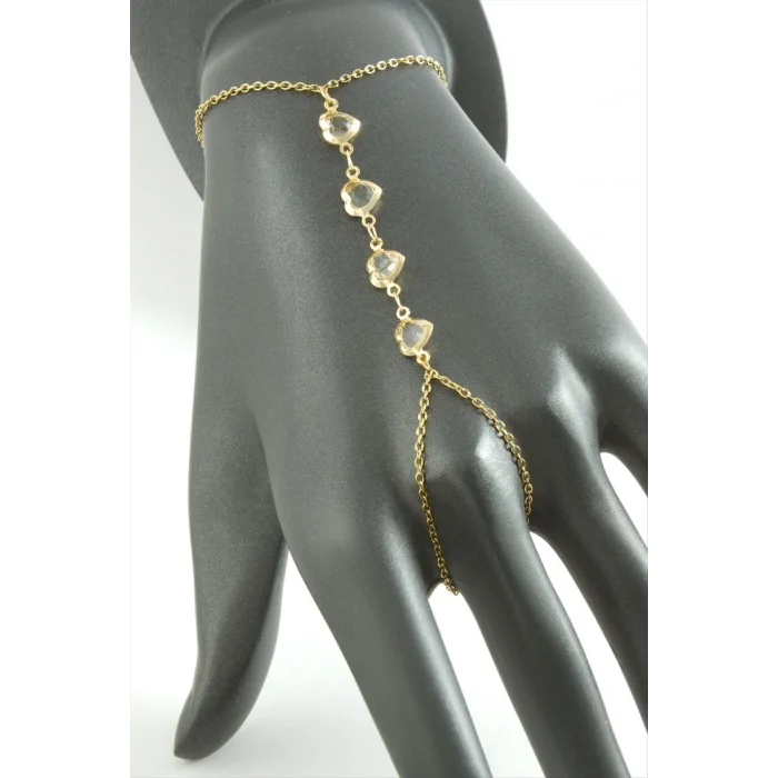 BUĞZ Kalp Taşlı Lüks Çelik Şahmeran