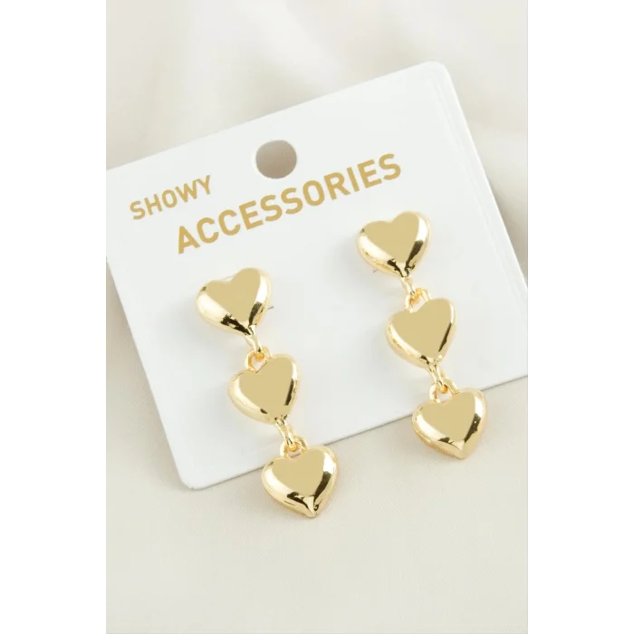  Kalp Yeni Sezon Metal Küpe