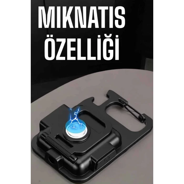  Kamp Işığı Çok Fonksiyonlu Taşınabilir Anahtarlık Kapak Açma Manyetik Özelliği