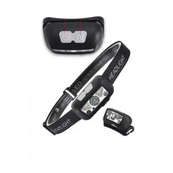 BUĞZ Kamp Lambası Kafa Feneri Kafa Lambası Ayarlanabilir Sensörlü Şarjlı