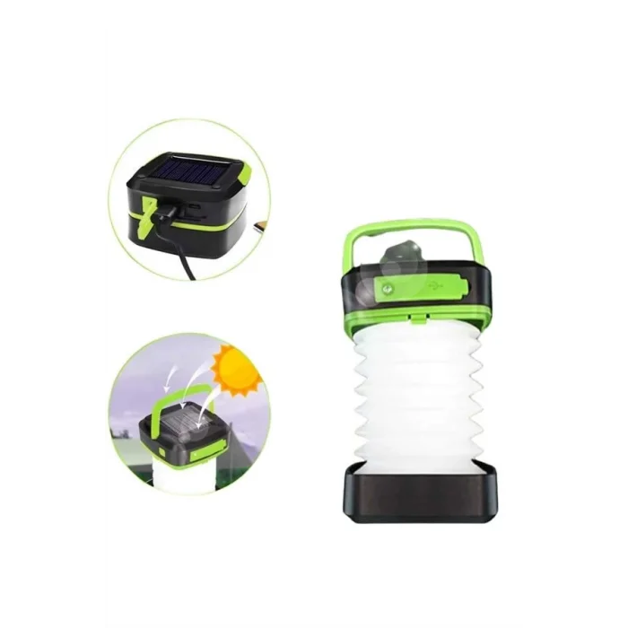 BUĞZ Kamp Lambası Katlanabilir Lamba Solar Şarjlı Led Lamba El Fenerli