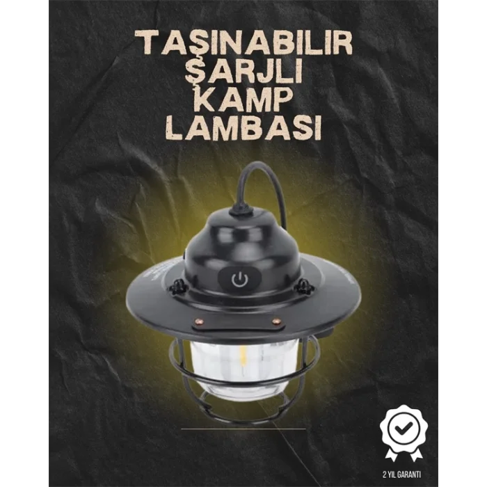  Kamp ve Bahçe İçin Retro LED Fener – Sıcak Işık, Uzun Ömürlü Batarya