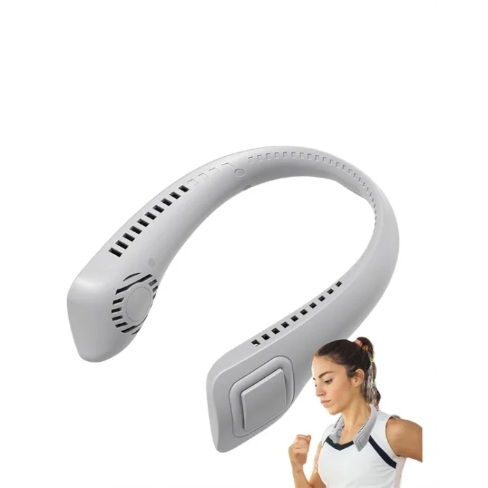  Kanatsız Boyun Tipi Fan | Giyilebilir Serinletici, Düşük Sesli, Hafif ABS Gövde, USB Şarj Edilebilir