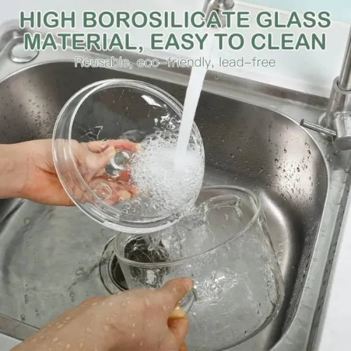 BUĞZ Kapaklı Borosilikat Cam Tencere Seti