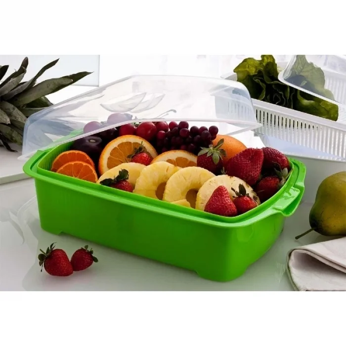 BUĞZ Kapaklı Süzgeç ve Çok Amaçlı Saklama Kabı