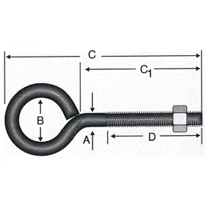 BUĞZ Kapalı Metrik Kanca M4 - 100 Adet