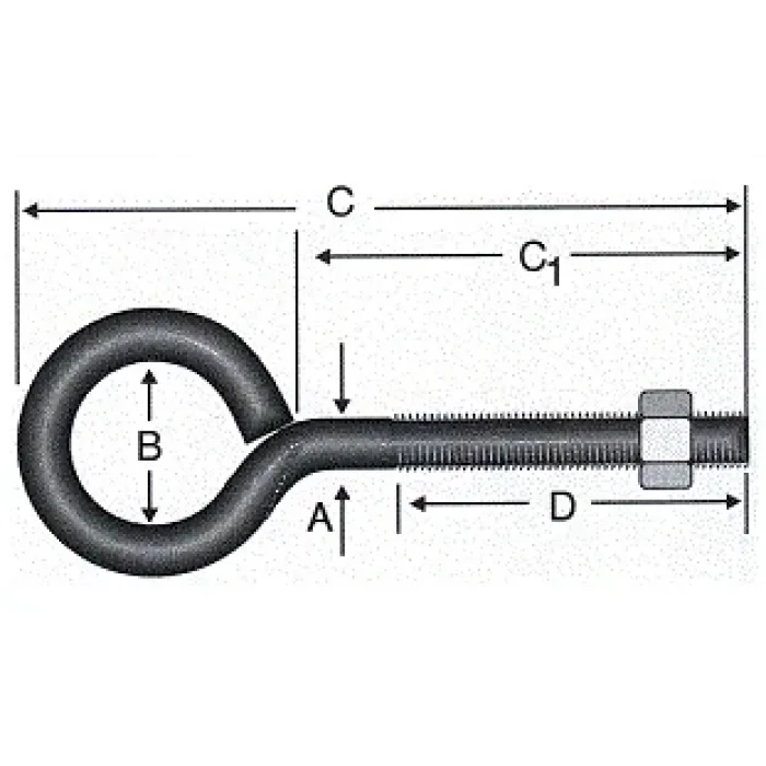 BUĞZ Kapalı Metrik Kanca M4 - 100 Adet