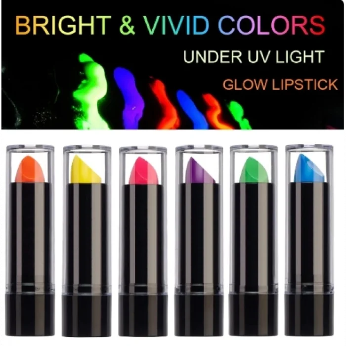  Karanlıkta Parlayan Neon Ruj Seti