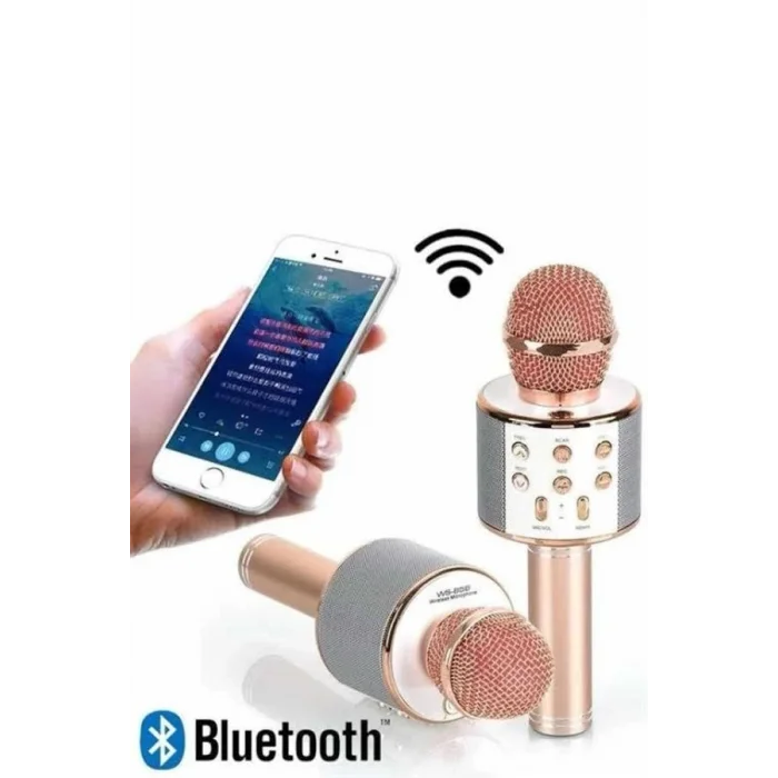BUĞZ Karaoke Mikrofon Dahili Hoparlörlü Sd-usb-aux Girişli Bluetooth Hoparlör