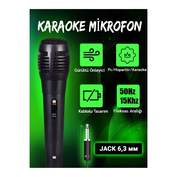 BUĞZ Karaoke Mikrofon Kablolu Mikrofon 6.5 Mm Karaoke Mikrofonu ( BUĞZ )