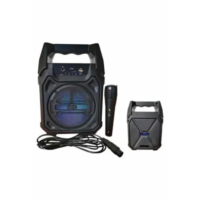 BUĞZ Karaoke Mikrofonlu Fm Radyolu Bluetooth Hoparlör Yüksek Ses Kaliteli