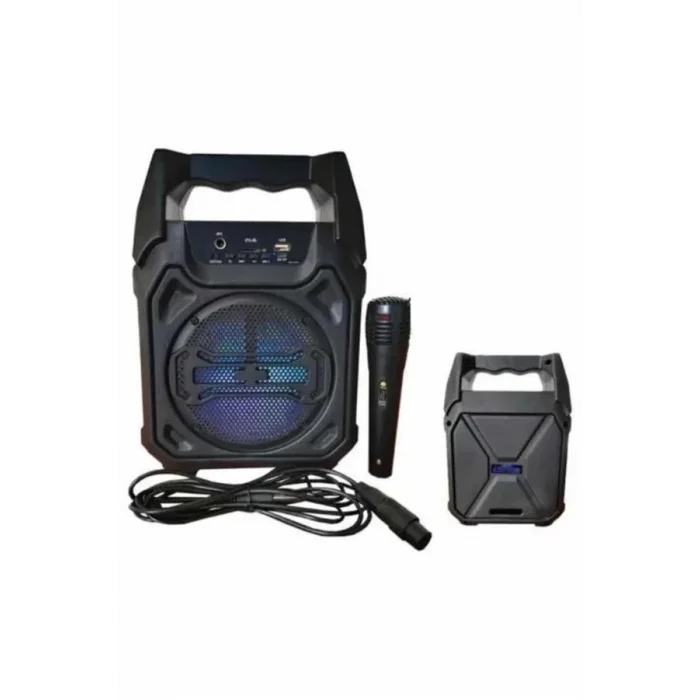  Karaoke Mikrofonlu Fm Radyolu Bluetooth Hoparlör Yüksek Ses Kaliteli