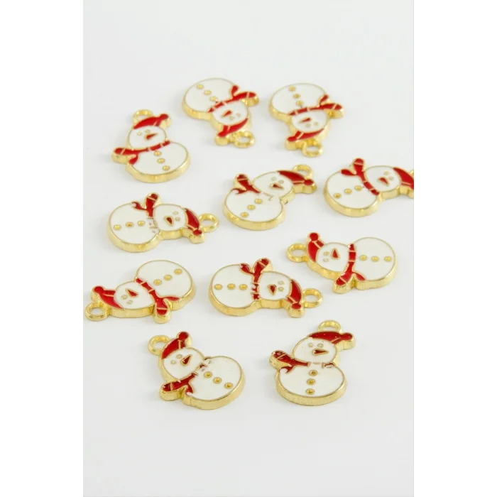 BUĞZ Kardan Adam Yılbaşı Mineli Kolye Ucu 1 Adet