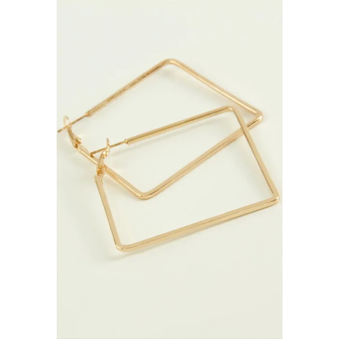BUĞZ Kare Halka Küpe 4,5 cm