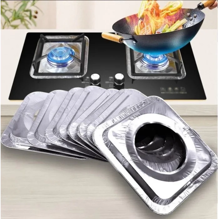  Kare Ocak Üstü Yağ Koruyucu Alüminyum Levha 23*23 cm 10 Adet