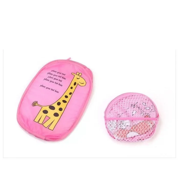 BUĞZ Karikatür Figürlü Katlanır  File Oyuncak Ve Çamaşır Sepeti