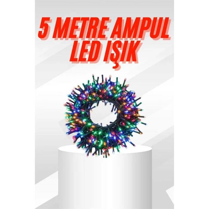 BUĞZ Karışık Renk Pilli Led Işık Çok Fonksiyonlu Enerji Tasarruflu 5 Metre - BUĞZ