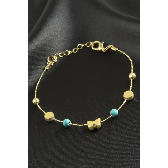 BUĞZ Karışık Turkuaz Boncuk Bileklik