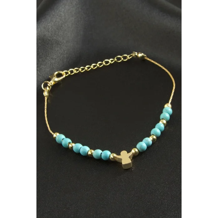 BUĞZ Karışık Turkuaz Boncuk Bileklik