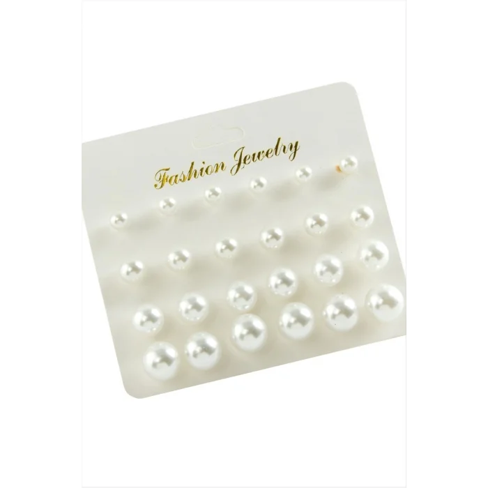  Kartlı İnci Küpe 24 Adet