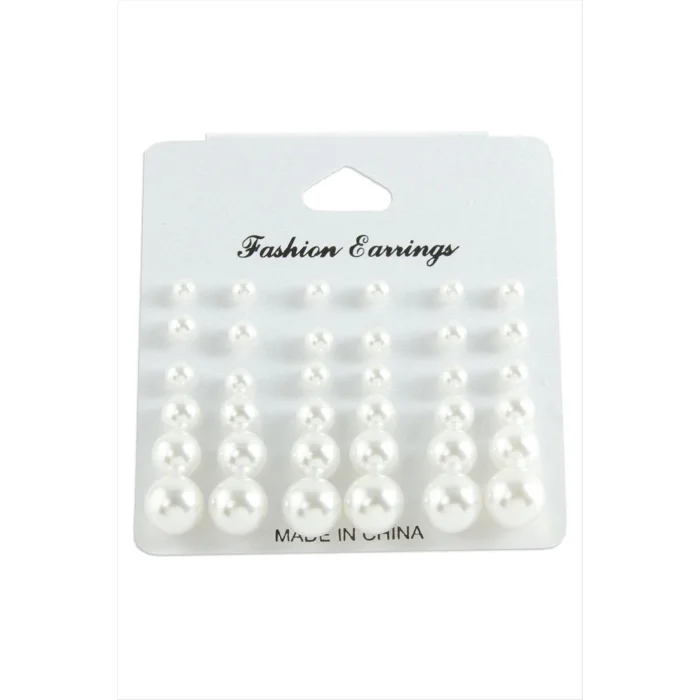  Kartlı İnci Küpe 30 Adet