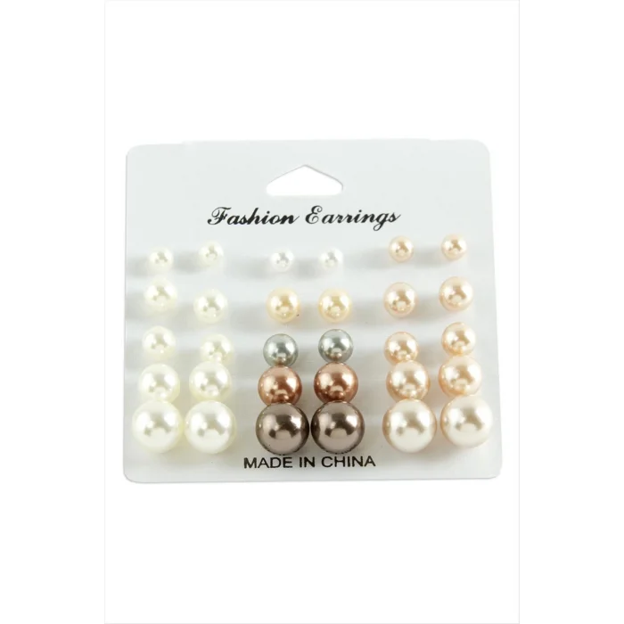  Kartlı İnci Küpe 30 Adet