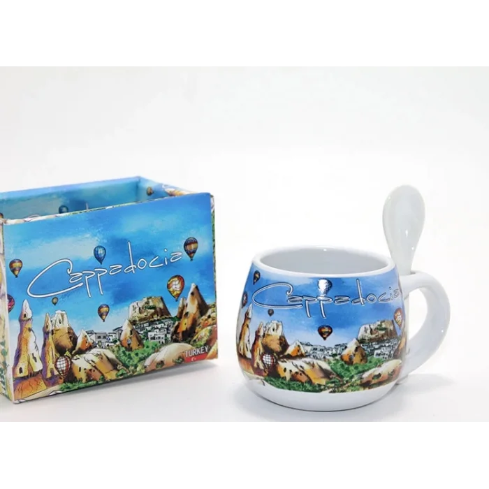  Kaşıklı Yöresel Kahve Fincanı Tekli Model 2