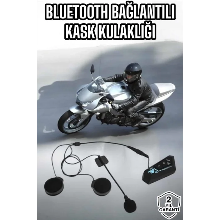  Kask Kulaklığı Motosiklet Intercom Interkom Dinleme Konuşma Özellikli Su Geçirmez