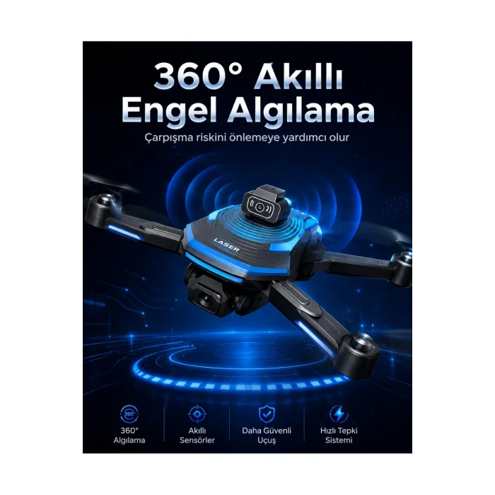 BUĞZ Katlana Bilir Çocuk Drone, 1080P Full HD Kameralı, 360 Derece Dönebilir, 10-20 Dakika Uçuş Süresi