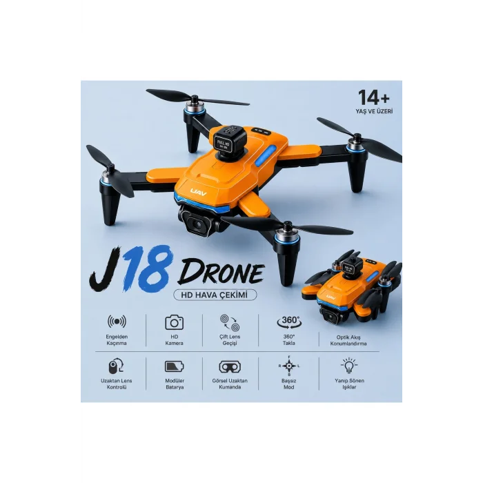 BUĞZ Katlana Bilir Çocuk Drone, 1080P Full HD Kameralı, 360 Derece Dönebilir, 10-20 Dakika Uçuş Süresi