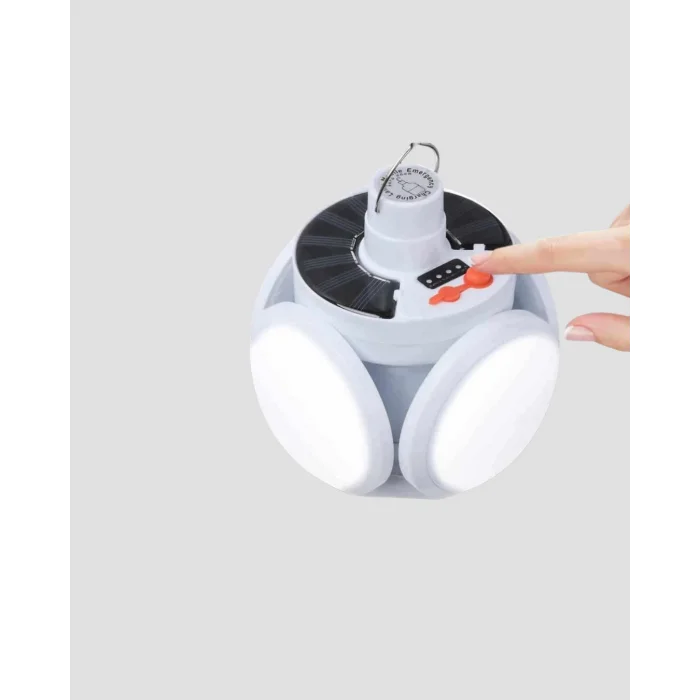 BUĞZ Katlanabilir 5 Kanatlı Solar LED Bahçe ve Kamp Lambası - Lisinya