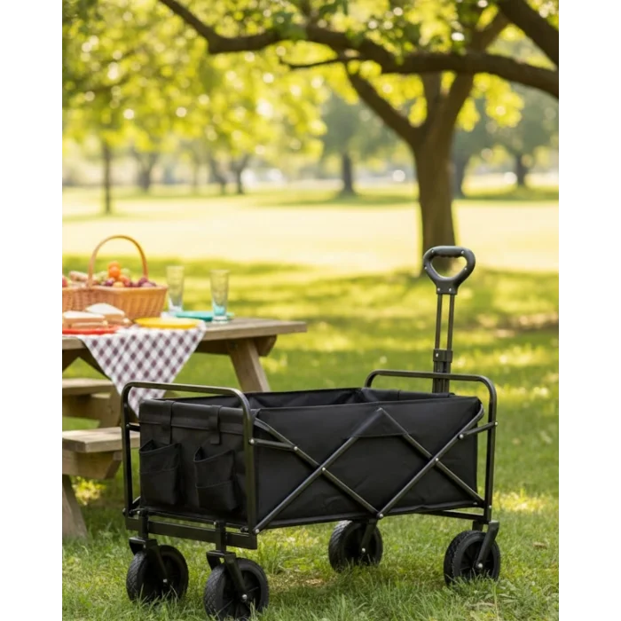 BUĞZ Katlanabilir Eşya Taşıma Arabası Kamp Plaj ve Bahçe Kullanımına Uygun