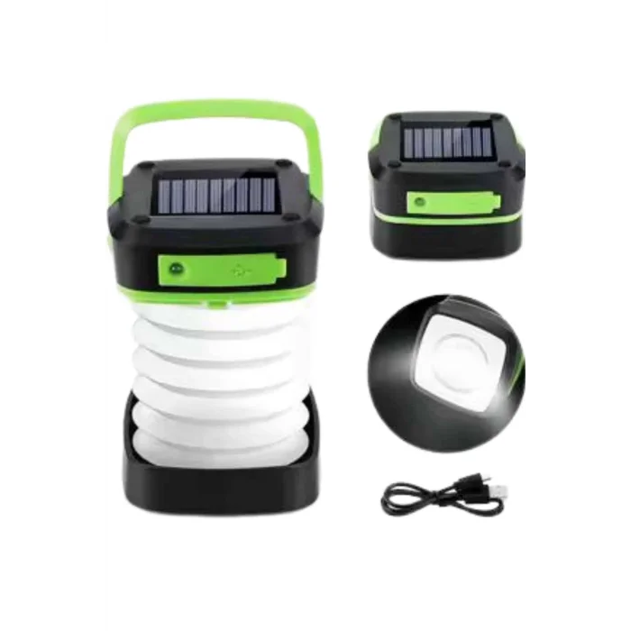  Katlanabilir Kamp Lambası Akordiyon Lamba Şarjlı 3 Kademeli Solar