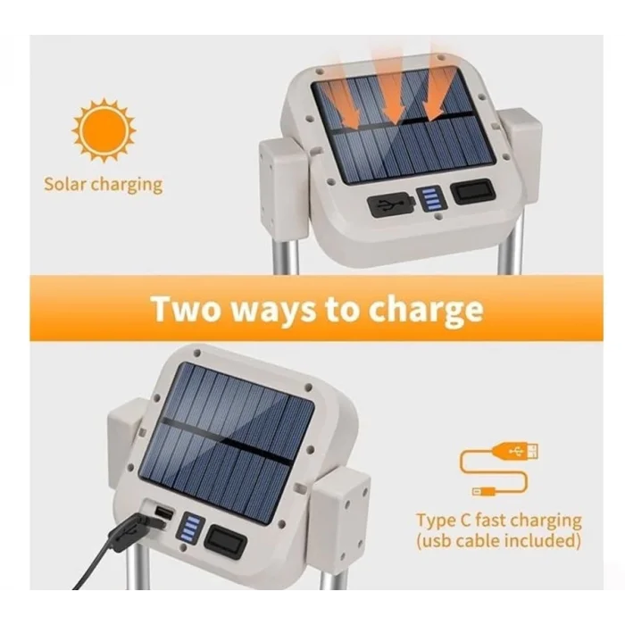 BUĞZ Katlanabilir Kamp Lambası Çok İşlevli Ultra Güçlü 4 Modlu Aydınlatma