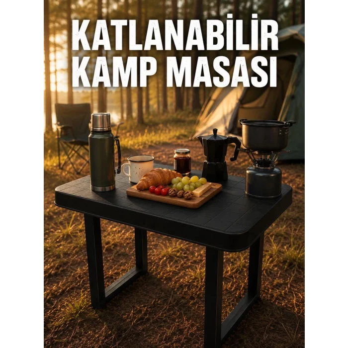 BUĞZ Katlanabilir Kamp Masası Taşınabilir Plastik Piknik ve Bahçe Masası İçin Uygun