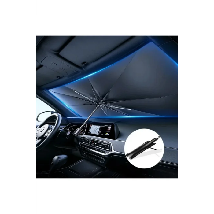 BUĞZ Katlanabilir Oto Güneşlik Şemsiye 75x140 cm UV Korumalı Ön Cam Gölgelik Aksesuarı