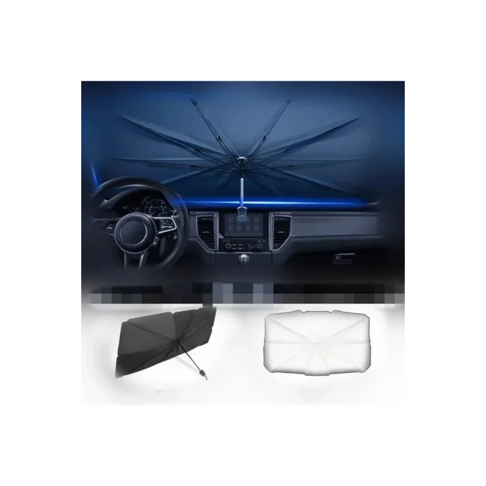 BUĞZ Katlanabilir Oto Güneşlik Şemsiye 75x140 cm UV Korumalı Ön Cam Gölgelik Aksesuarı