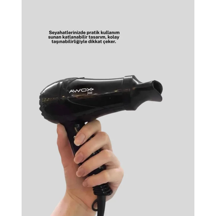 BUĞZ Katlanabilir Saç Kurutma Makinesi Seyahat Tipi Taşınabilir Tasarım - BUĞZ