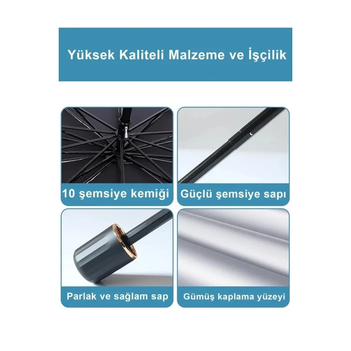 BUĞZ Katlanabilir Şemsiyeli Araç Ön Cam Güneşliği UV Korumalı Isı Yansıtıcı Tüm Araçlara Uygun