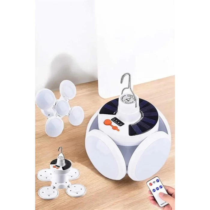 BUĞZ Katlanabilir Taşınabilir Kamp Lambası Işıldak Beyaz Işık Güneş Enerjili Solar Aydınlatma