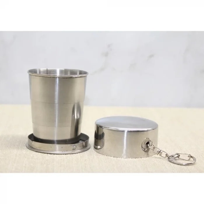 BUĞZ Katlanabilir Tekli Paslanmaz Çelik Shot Bardak 7 cm