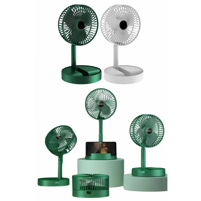 BUĞZ Katlanabilir Teleskopik Şarjlı Fan Masaüstü Soğutucu Vantilatör - BUĞZ