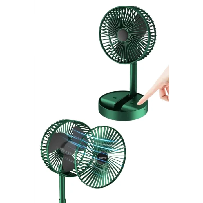 BUĞZ Katlanabilir Teleskopik Şarjlı Fan Masaüstü Soğutucu Vantilatör - BUĞZ