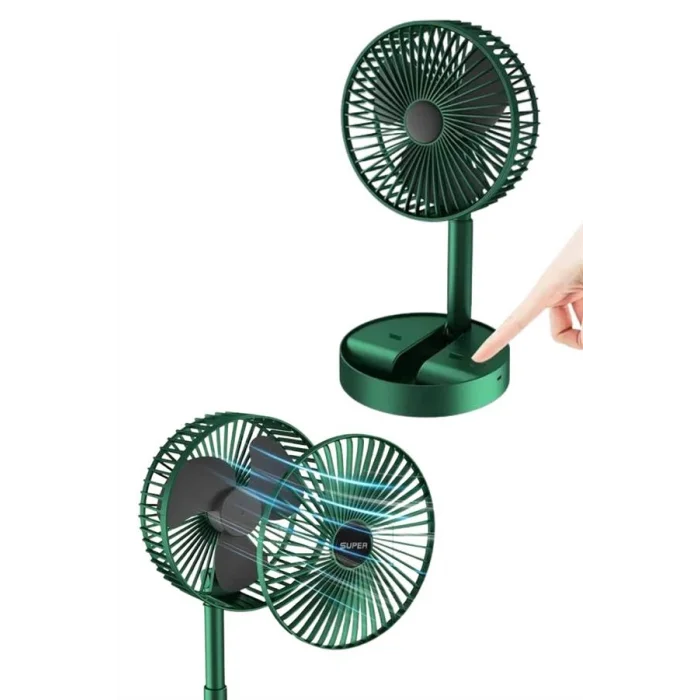 BUĞZ Katlanabilir Teleskopik Şarjlı Fan Masaüstü Soğutucu Vantilatör - Lisinya