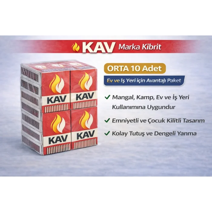 BUĞZ KAV Marka Kibrit Emniyetli Çocuk Kilitli 10 Adet