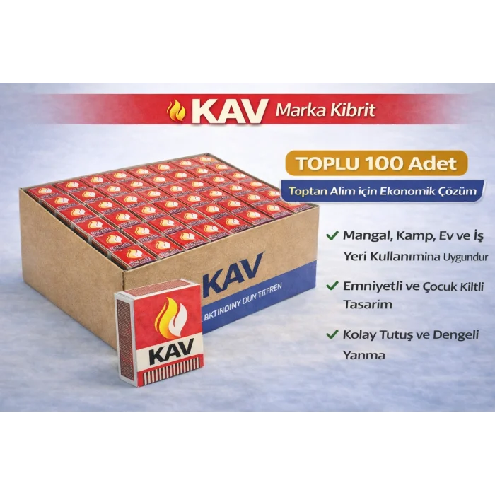 BUĞZ KAV Marka Kibrit Emniyetli Çocuk Kilitli 100 Adet