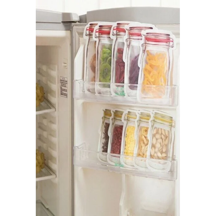 BUĞZ Kavanoz Görünümlü Kilitli Saklama Poşeti 620 ML (1 Adet )