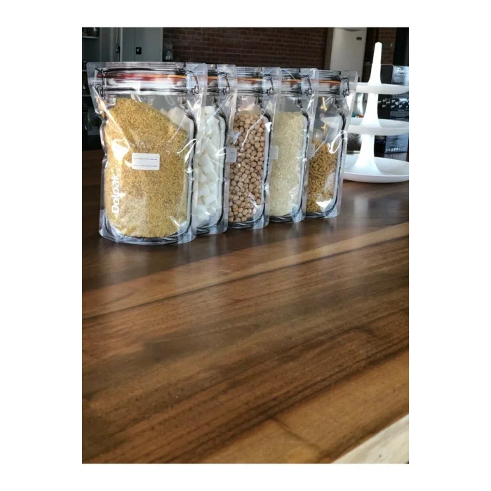 BUĞZ Kavanoz Görünümlü Kilitli Saklama Poşeti Çıtçıtlı ve Pratik Torba