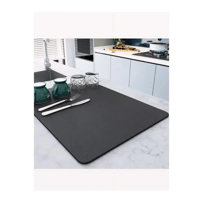 BUĞZ Kaymaz Tabanlı Çok Amaçlı Su Emici Sihirli Tezgah Üstü Bulaşık Yıkama Kurulama Kurutma Matı