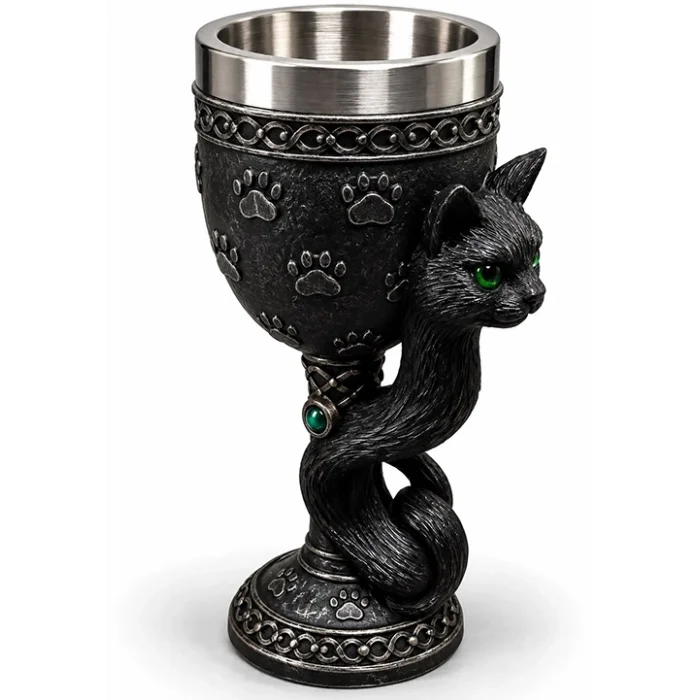 BUĞZ Kedi Figürlü 3d Paslanmaz Çelik Kadeh Bardak Alk6543